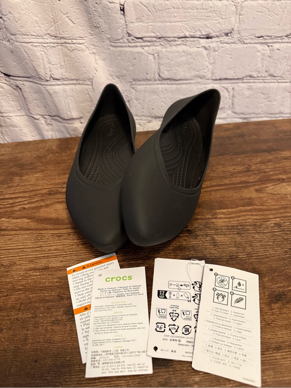 CROCS Women’s Black Slip-On Ballet Flat